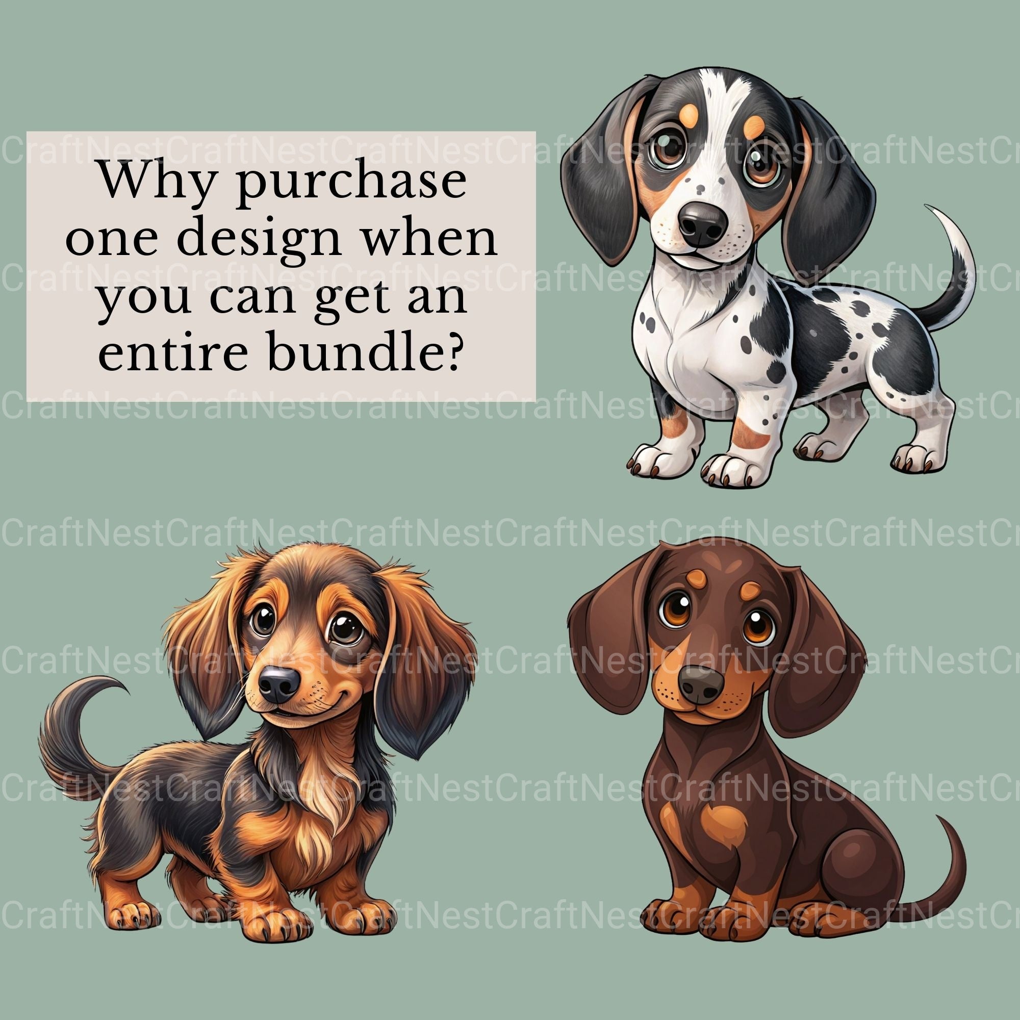 Dachshunds Clipart Bundle - CraftNest - Digital Crafting and Art