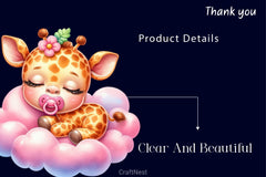 Lovely Baby Animal Sleeping Clipart Bundle 2 - CraftNest - Digital Crafting and Art
