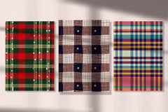 Christmas Plaid Linen Digital Paper - CraftNest - Digital Crafting and Art