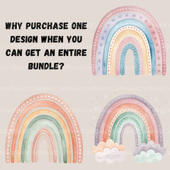 Boho Rainbows Clipart Bundle - CraftNest - Digital Crafting and Art