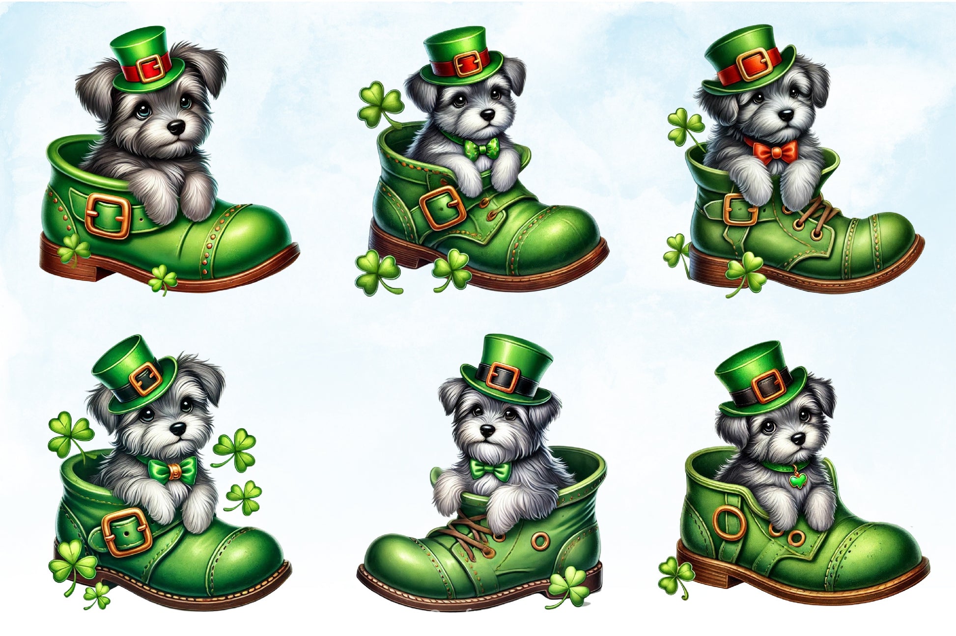 St. Patrick's Day Dog Shoes Clipart Bundle - CraftNest - Digital Crafting and Art