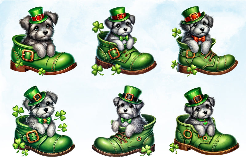 St. Patrick's Day Dog Shoes Clipart Bundle - CraftNest - Digital Crafting and Art