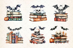 Skull Spell Books Spooky Halloween Copy Clipart Bundle - CraftNest - Digital Crafting and Art