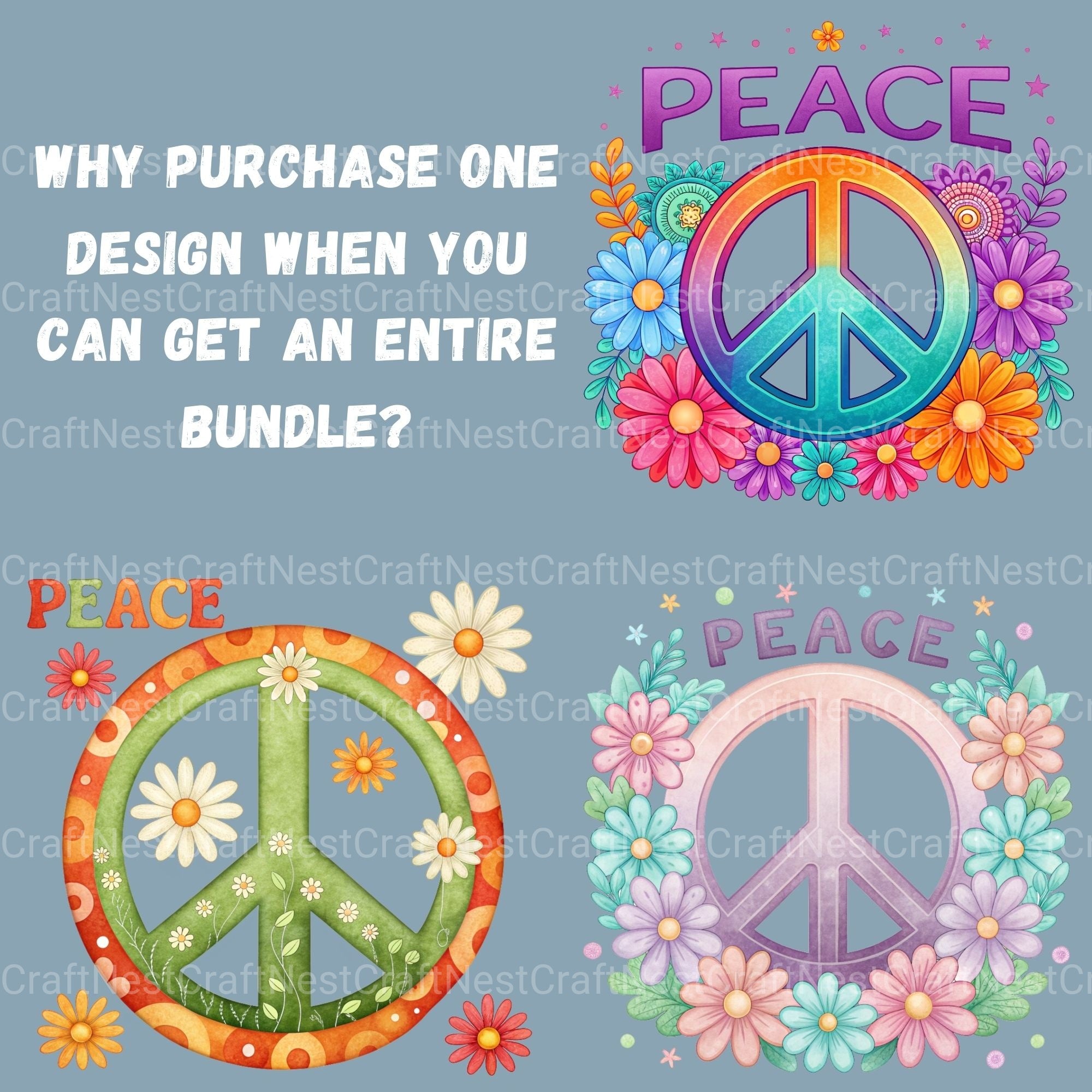 Peace Signs Clipart Bundle - CraftNest - Digital Crafting and Art