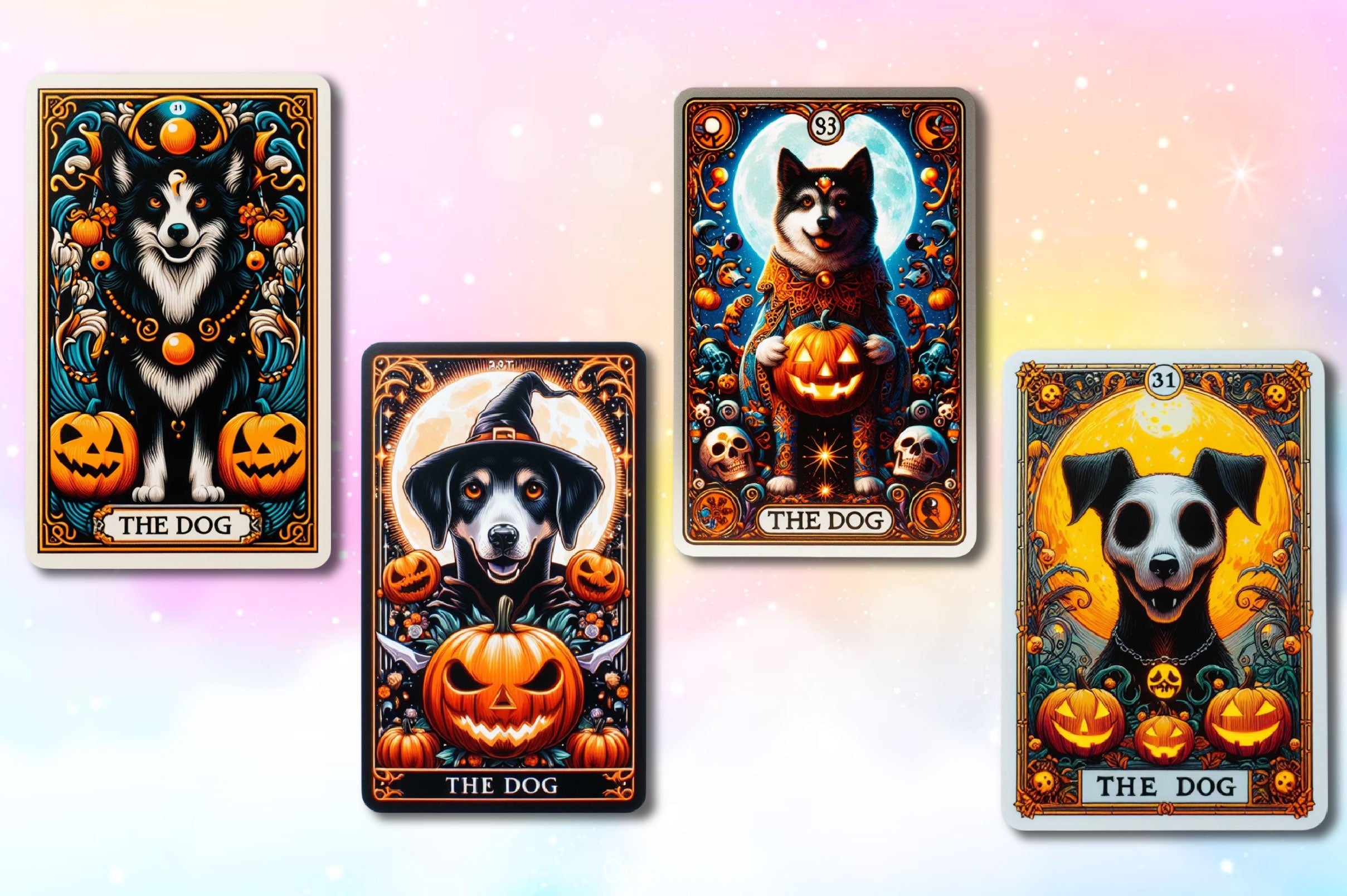 Funny Dog Tarot Card Clipart Bundle 2 - CraftNest - Digital Crafting and Art