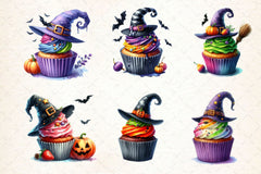 Halloween Cupcake Clipart Bundle 2 - CraftNest - Digital Crafting and Art