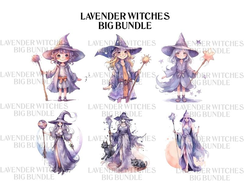 Purple Witches Clipart - CraftNest