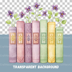 Books N Flowers Clipart Bundle - CraftNest - Digital Crafting and Art