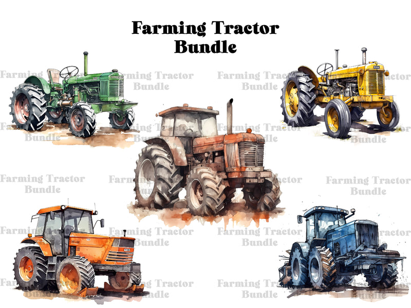 Farmer Tractors Clipart - CraftNest