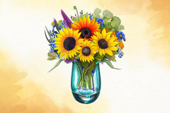 Sunflowers Clipart Bundle 2 - CraftNest - Digital Crafting and Art
