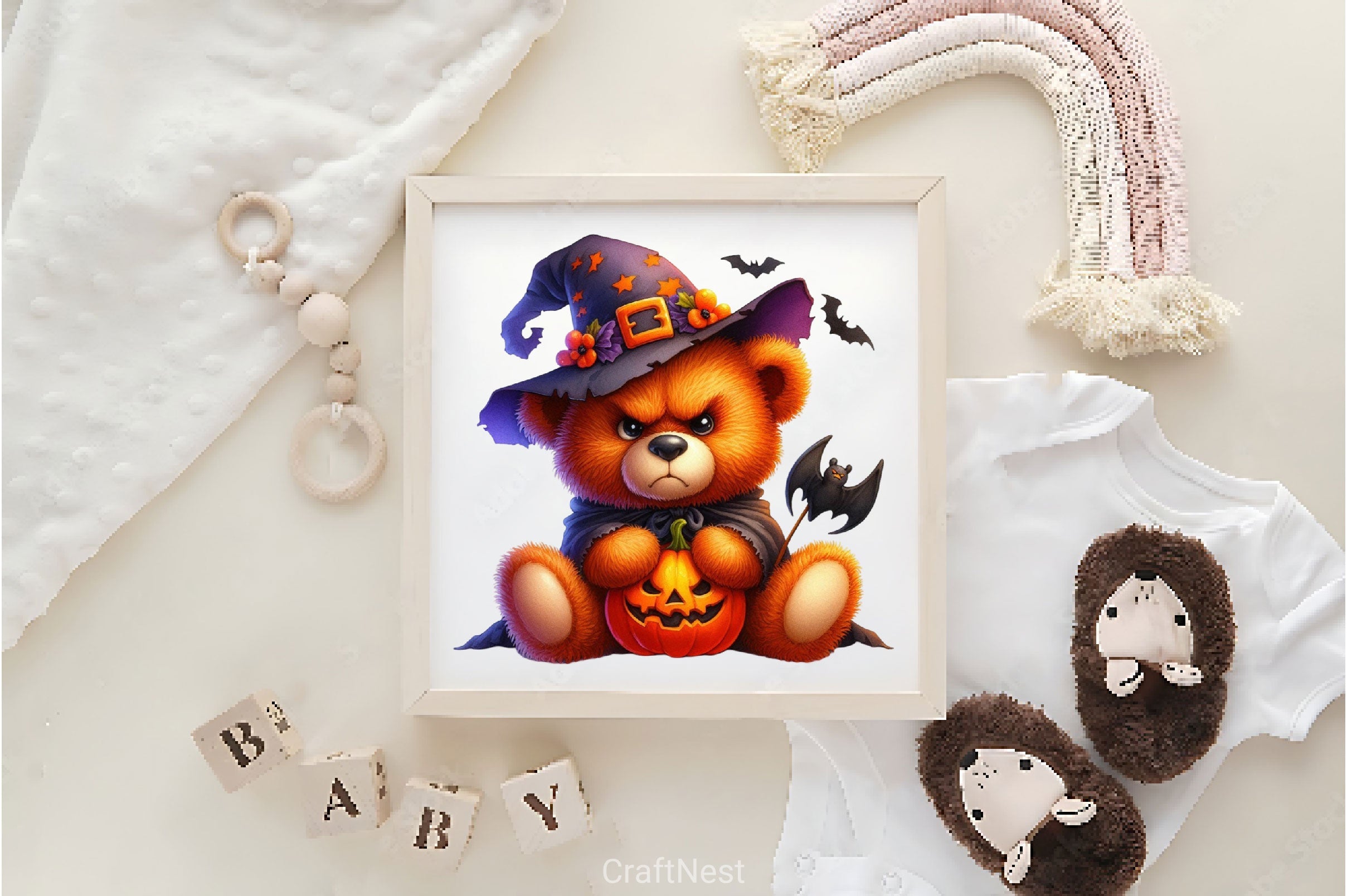 Halloween Teddy Bear Clipart Bundle 3 - CraftNest - Digital Crafting and Art