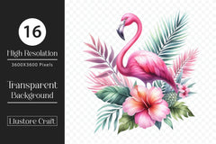 Flamingo Tropical Clipart Bundle - CraftNest - Digital Crafting and Art