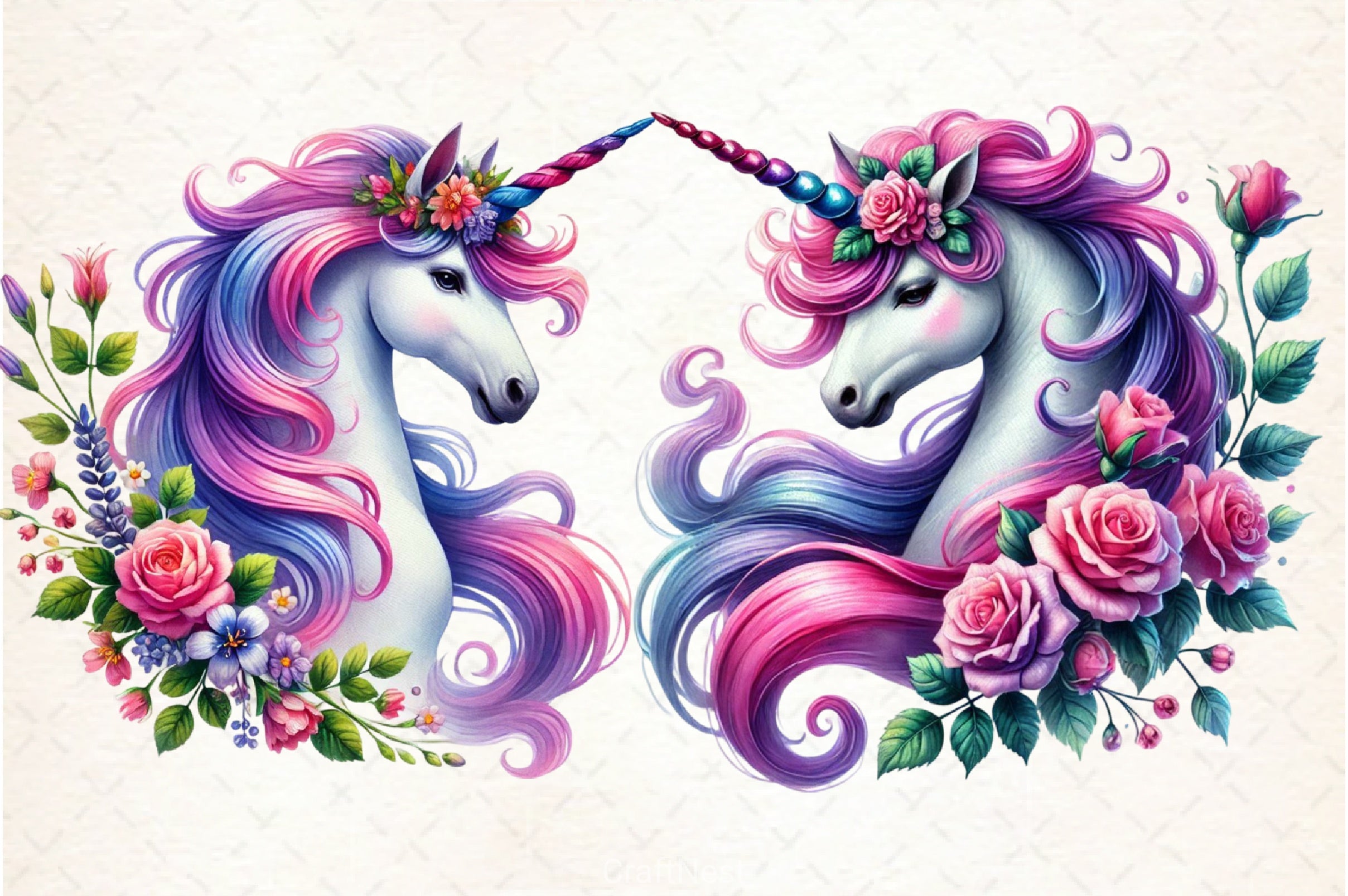 Cute Unicorn Clipart Bundle 5 - CraftNest - Digital Crafting and Art