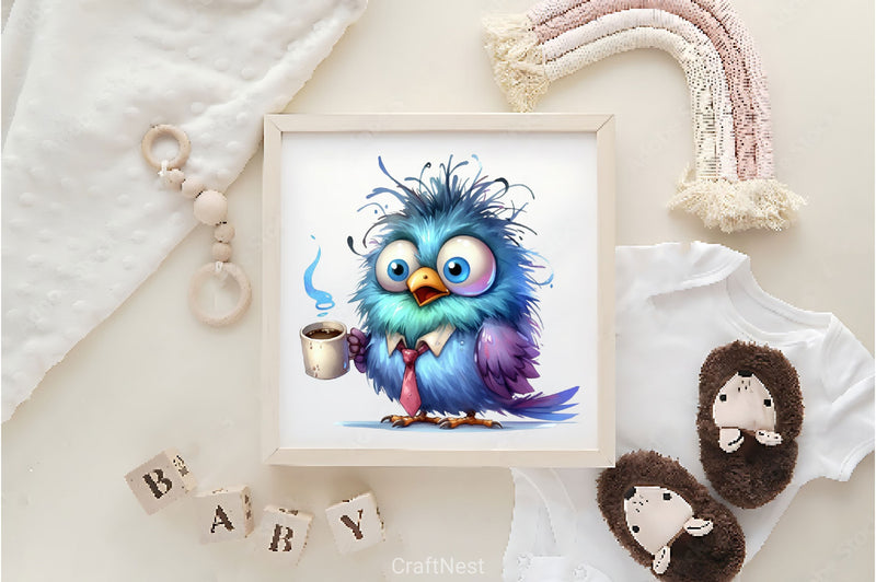 Crazy Funny Birds Clipart Bundle - CraftNest - Digital Crafting and Art