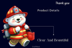 Cute Firefighter Animals Clipart Bundle 3 - CraftNest - Digital Crafting and Art