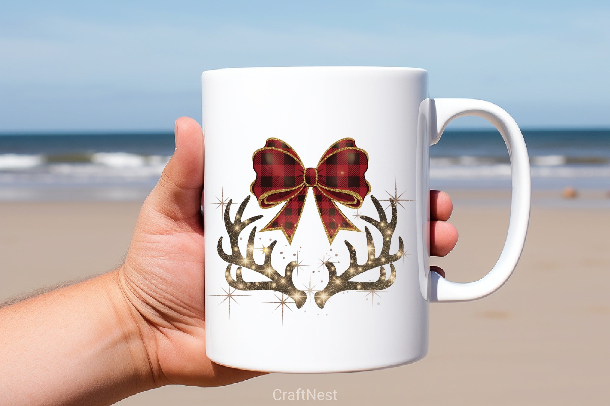 Christmas Reindeer Bow Clipart Bundle 4 - CraftNest - Digital Crafting and Art