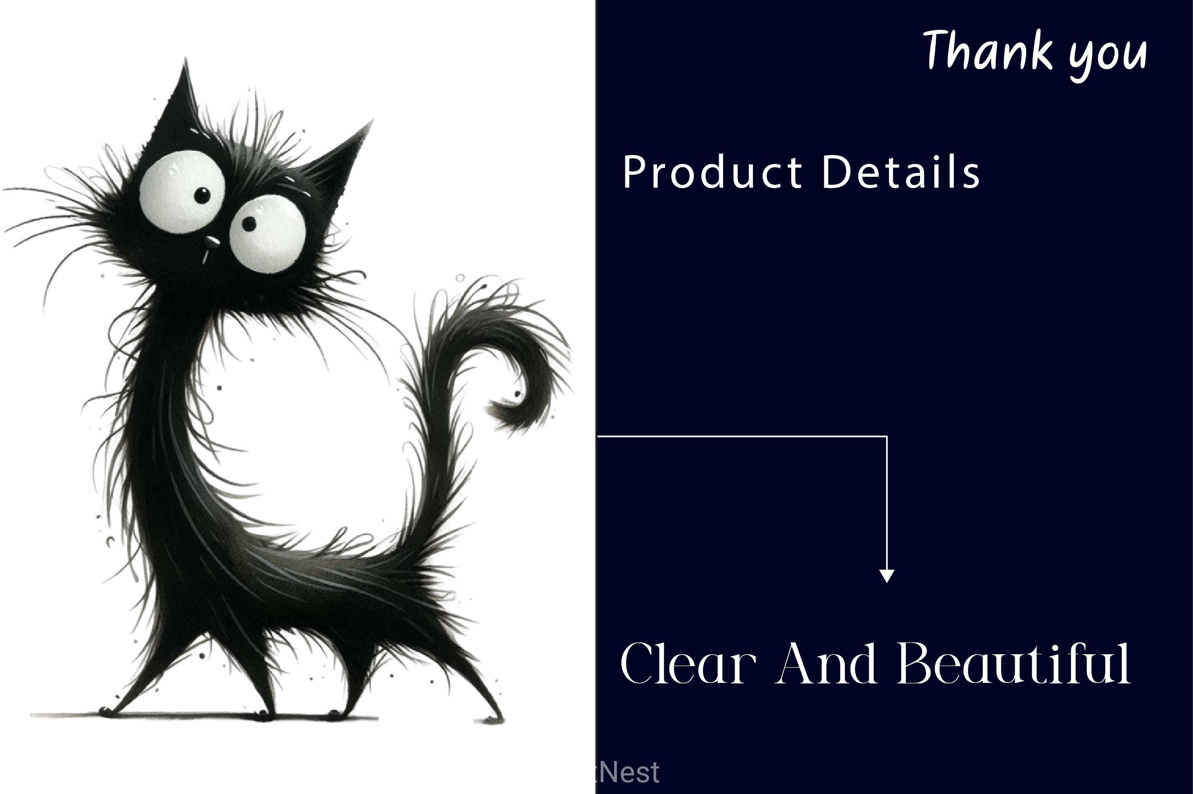 Whimsical Funny Black Cat Clipart Bundle - CraftNest - Digital Crafting and Art