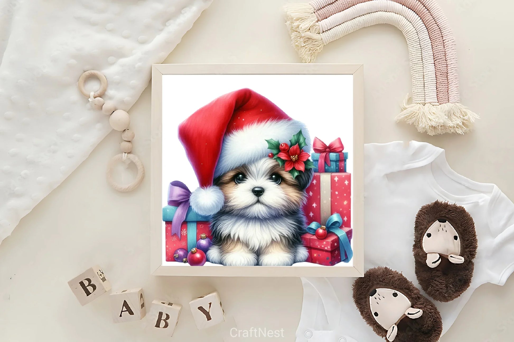 Cute Dog Santa Hat Clipart Bundle - CraftNest - Digital Crafting and Art