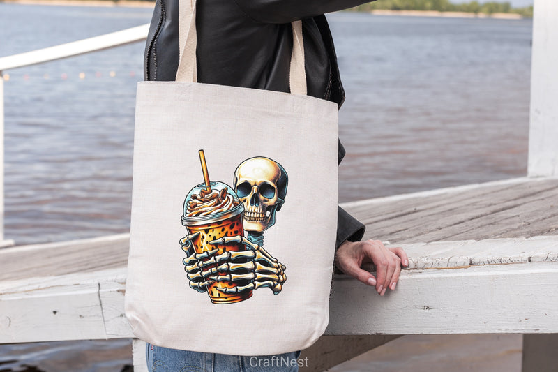 Halloween Skeleton Coffee Cup Clipart Bundle - CraftNest - Digital Crafting and Art