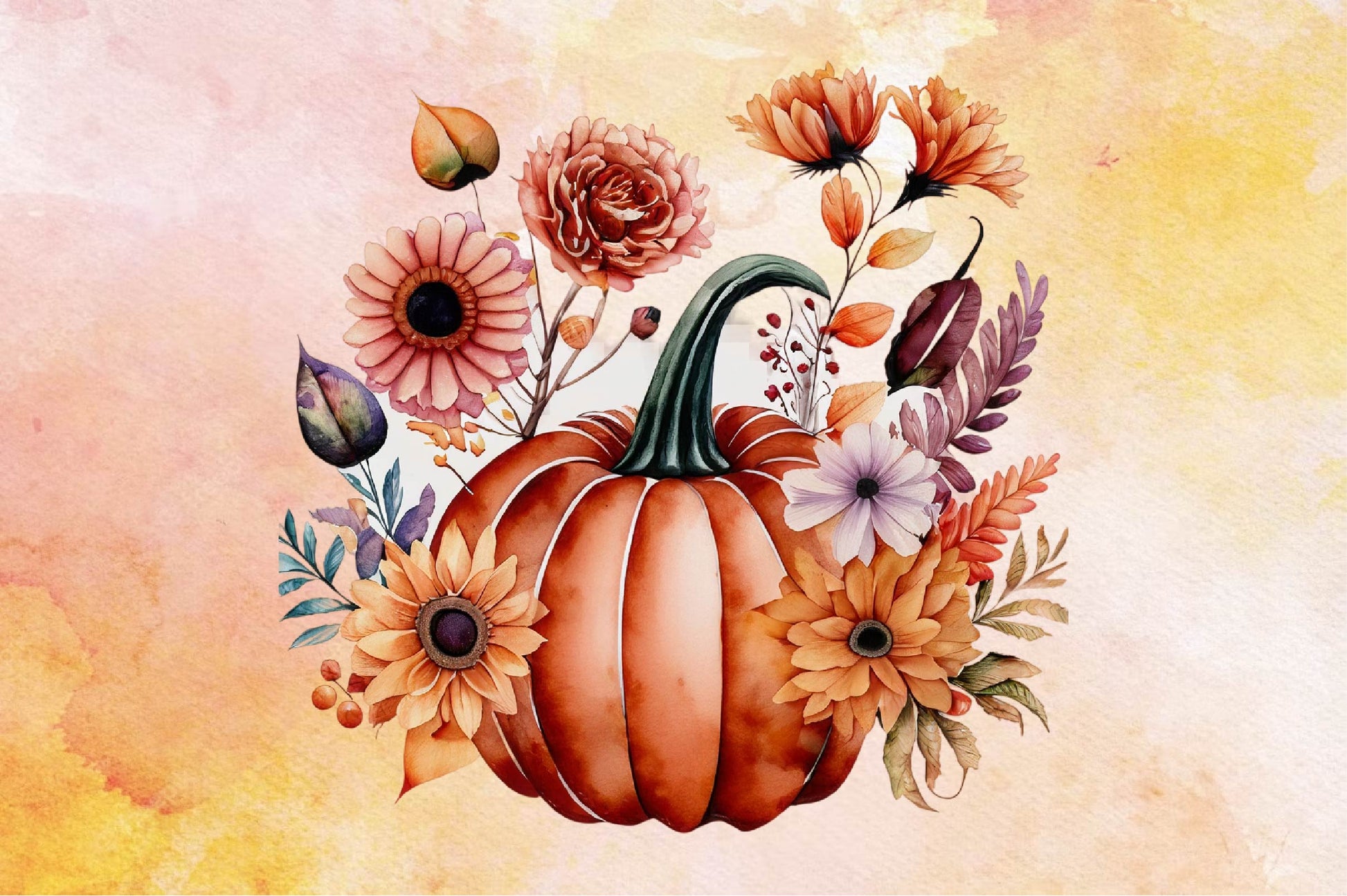 Fall Autumn Flowers Clipart Bundle - CraftNest - Digital Crafting and Art