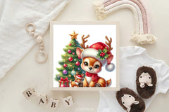 Cute Christmas Reindeer Clipart Bundle - CraftNest - Digital Crafting and Art