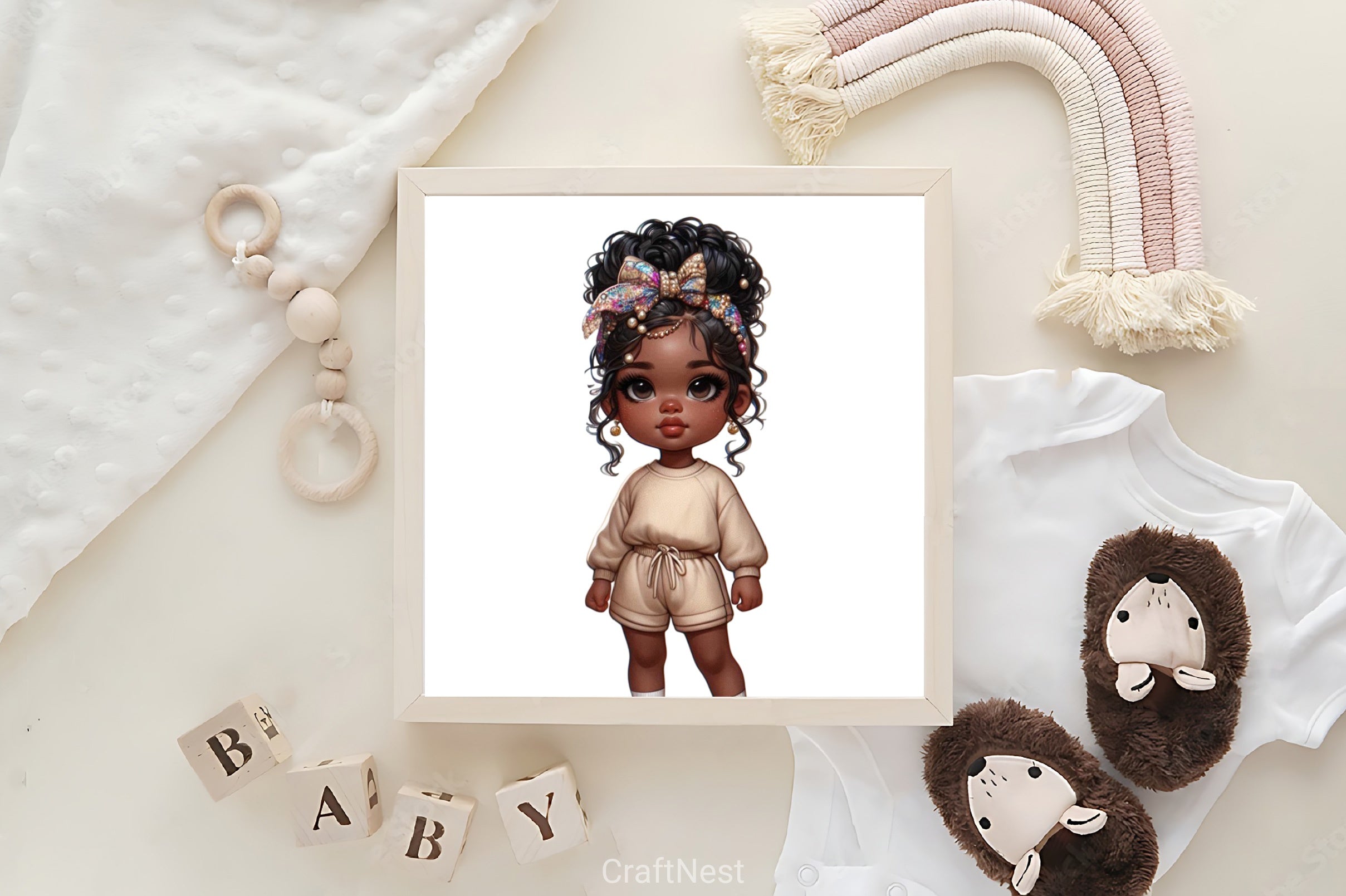 Cute Black Girl Clipart Bundle - CraftNest - Digital Crafting and Art