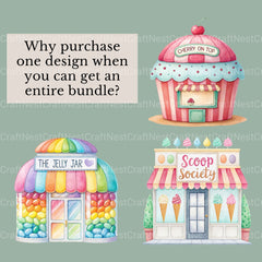 Village Shops Sweet Treats Clipart Bundle - CraftNest - Digital Crafting and Art
