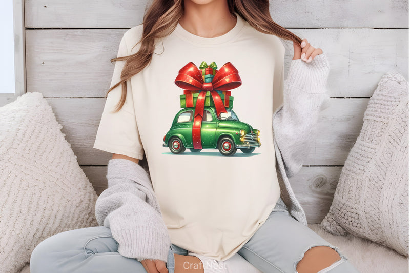 Christmas Car Clipart Bundle 1 - CraftNest - Digital Crafting and Art