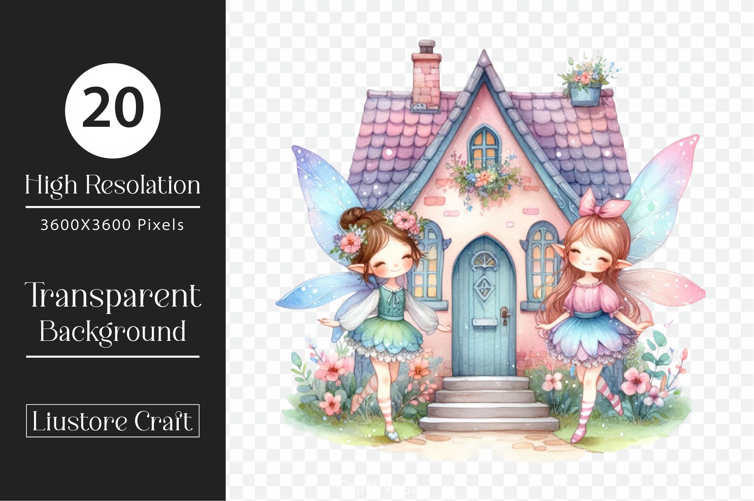 Fairy House Clipart Bundle 2 - CraftNest - Digital Crafting and Art