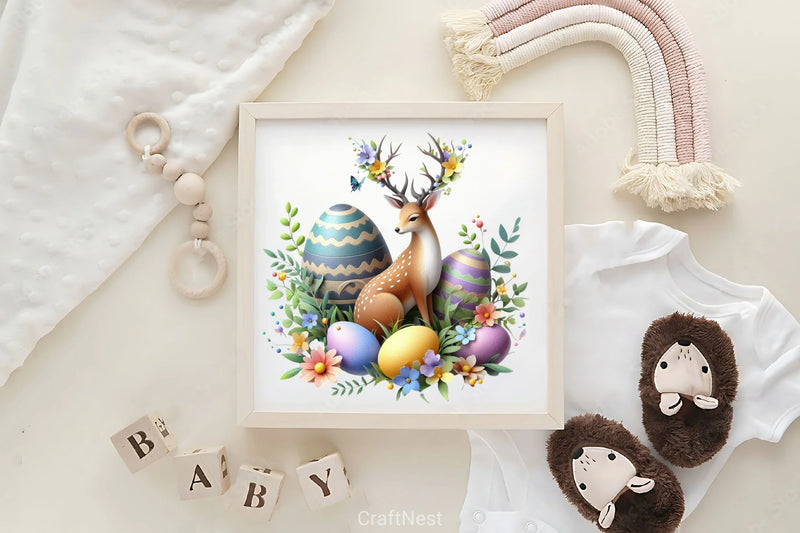 Easter Deer Clipart Bundle - CraftNest - Digital Crafting and Art