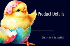 Watercolour Easter Chicks Clipart Bundle - CraftNest - Digital Crafting and Art