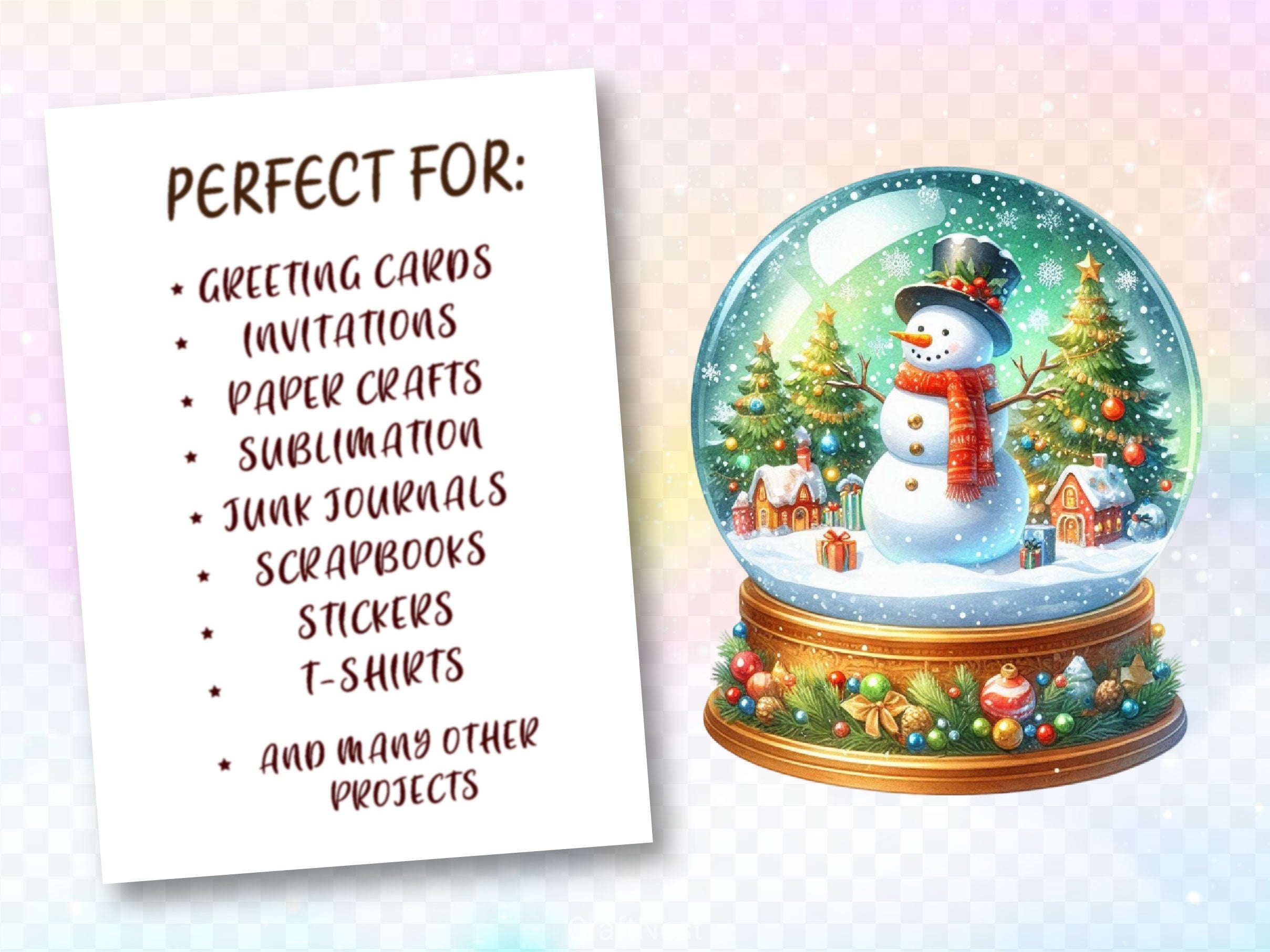 Christmas Snow Globe Clipart Bundle 2 - CraftNest - Digital Crafting and Art