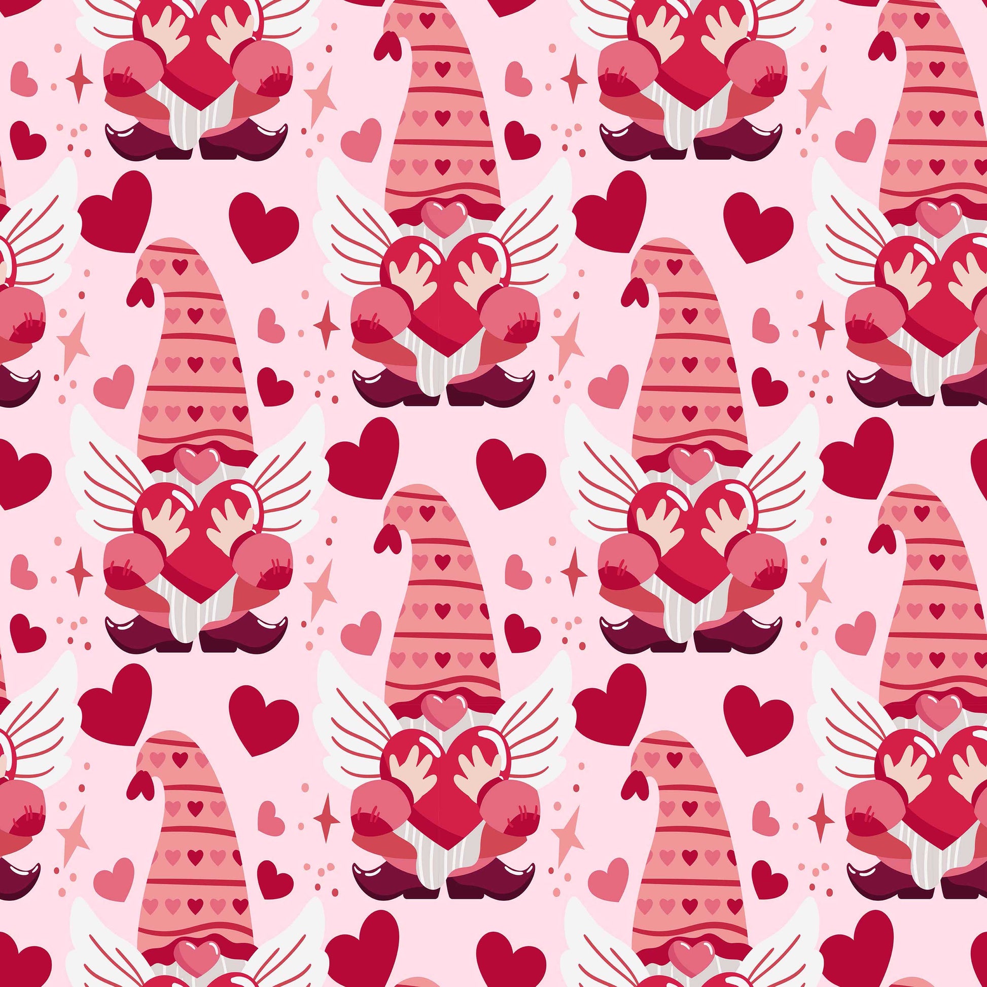 Valentines Day Gnome Seamless Digital Paper - CraftNest - Digital Crafting and Art
