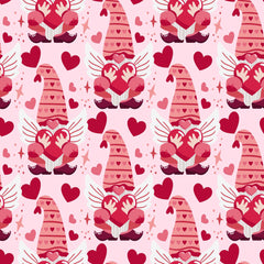 Valentines Day Gnome Seamless Digital Paper - CraftNest - Digital Crafting and Art