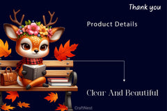 Autumn Cute Deer Clipart Bundle 2 - CraftNest - Digital Crafting and Art