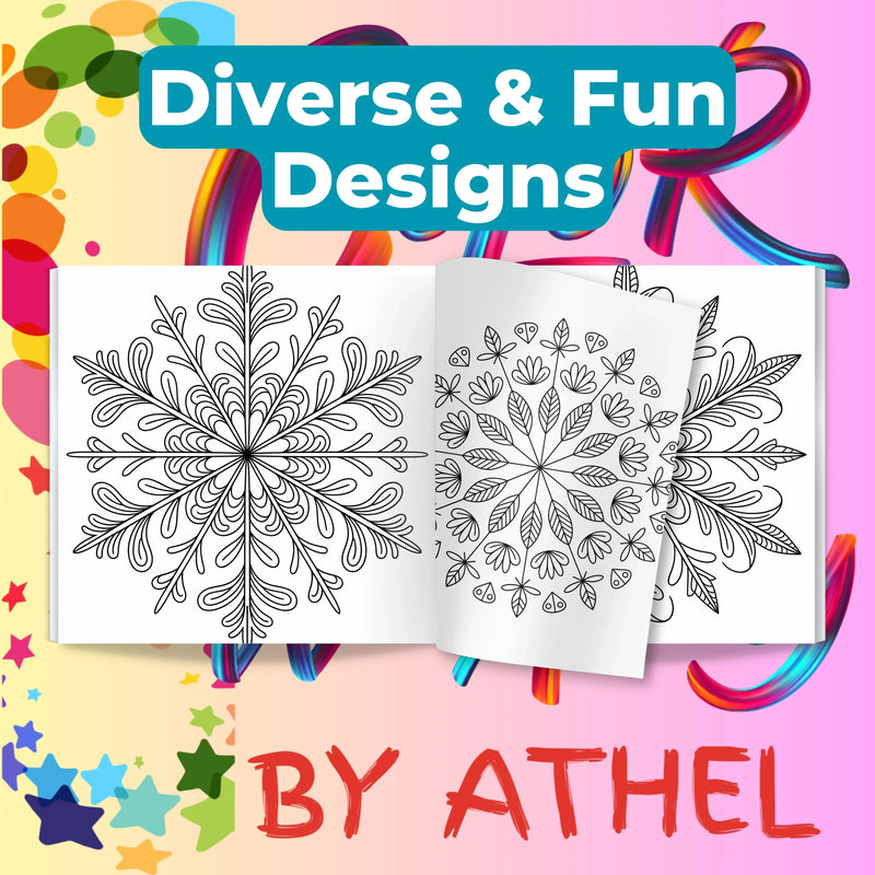 Snowflake Mandala Coloring Book Bundle - CraftNest - Digital Crafting and Art