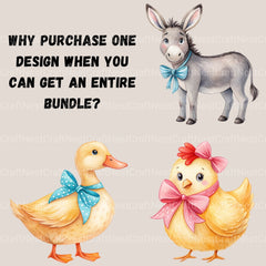 Farm Animal Coquette Clipart Bundle - CraftNest - Digital Crafting and Art