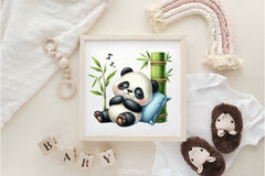Bamboo Panda Cub Clipart Bundle 2 - CraftNest - Digital Crafting and Art