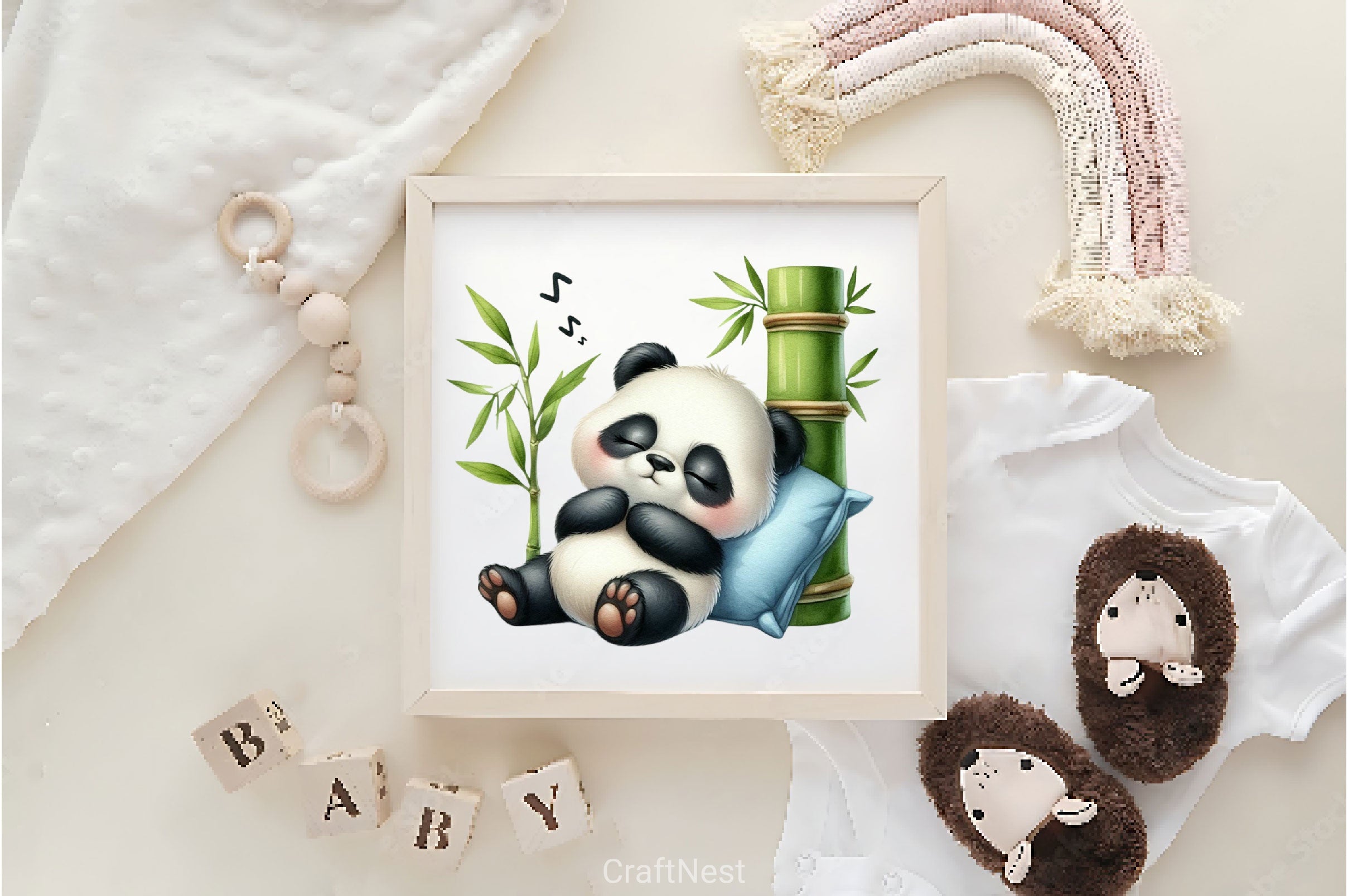 Bamboo Panda Cub Clipart Bundle 2 - CraftNest - Digital Crafting and Art