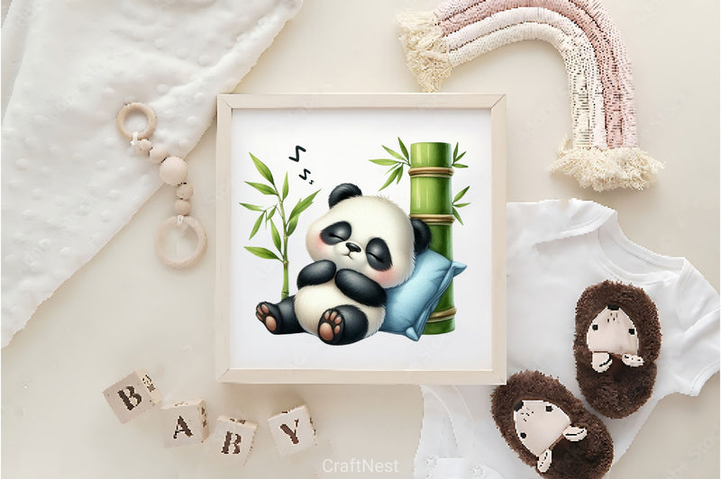 Bamboo Panda Cub Clipart Bundle 2 - CraftNest - Digital Crafting and Art