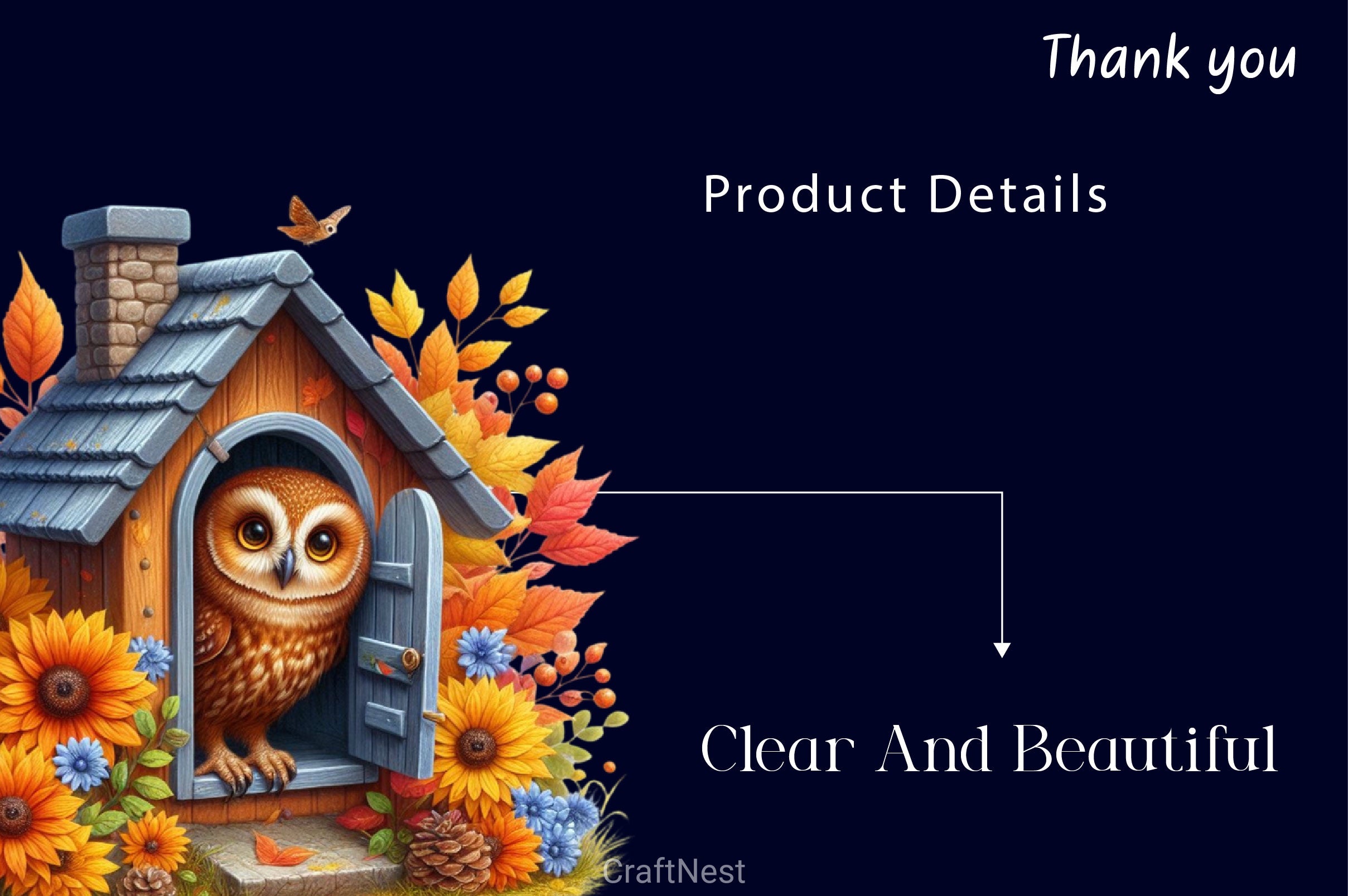 Autumn Owl House Clipart Bundle 2 - CraftNest - Digital Crafting and Art
