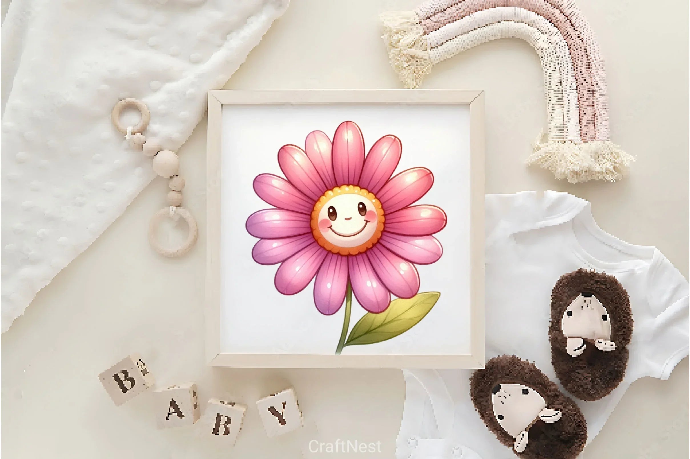 Cute Daisy Cute Flowers Clipart Bundle - CraftNest - Digital Crafting and Art