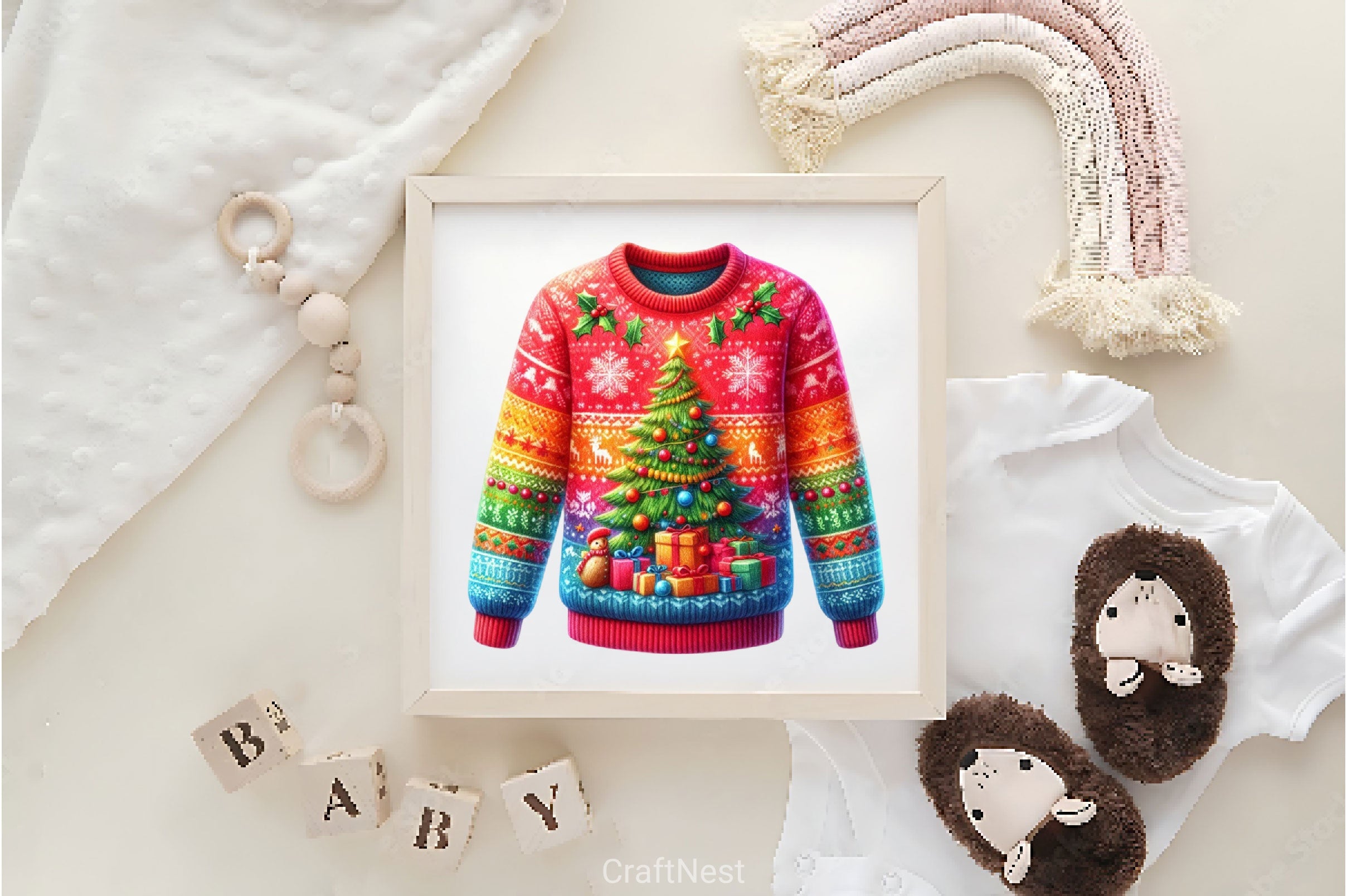 Colorful Christmas Sweater Clipart Bundle - CraftNest - Digital Crafting and Art