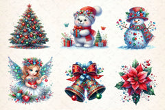 Faux Rhinestones Christmas Clipart Bundle 2 - CraftNest - Digital Crafting and Art