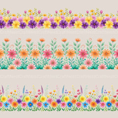 Seamless Flower Border Clipart Bundle - CraftNest - Digital Crafting and Art
