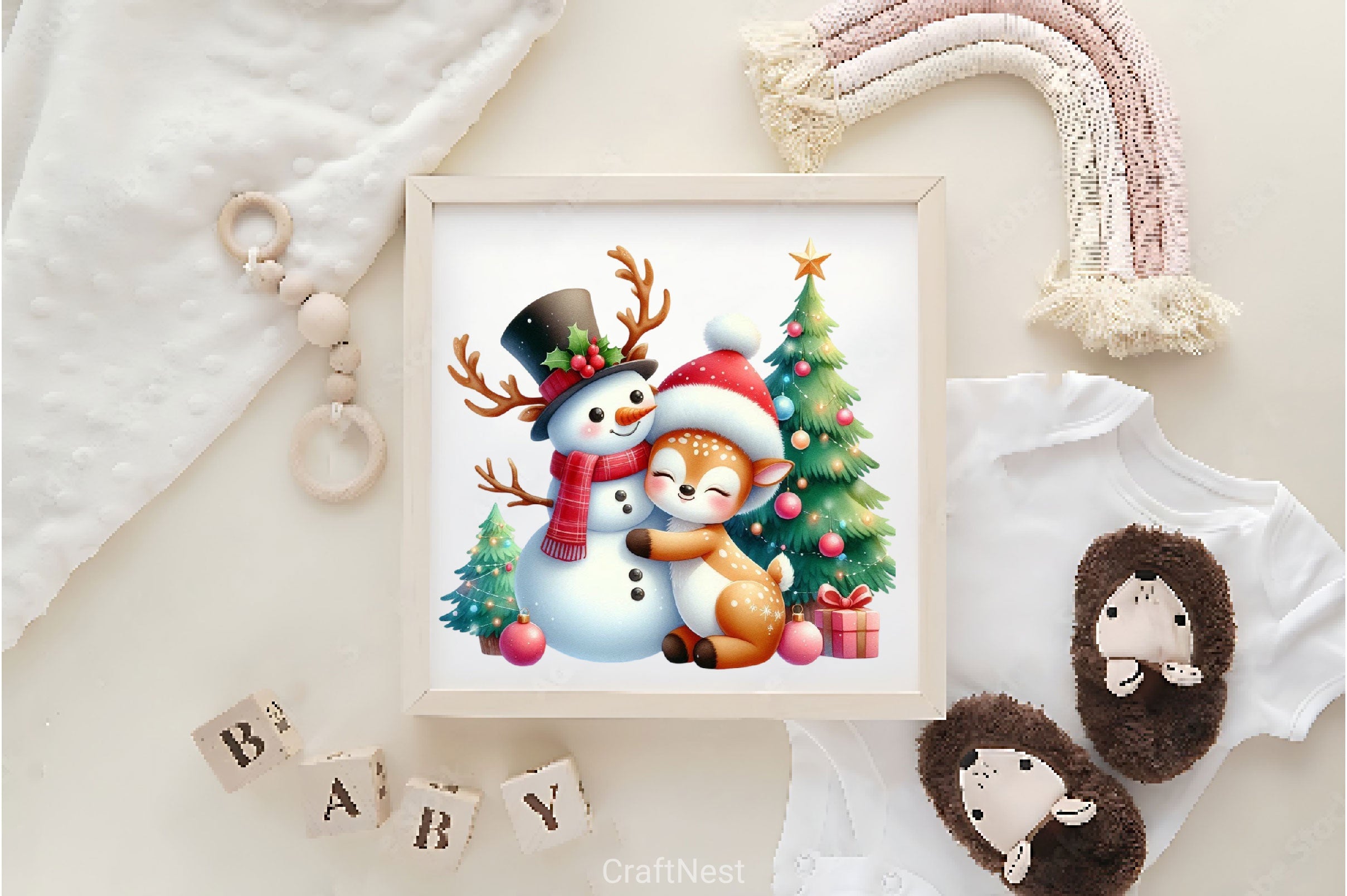 Christmas Deer Clipart Bundle 3 - CraftNest - Digital Crafting and Art