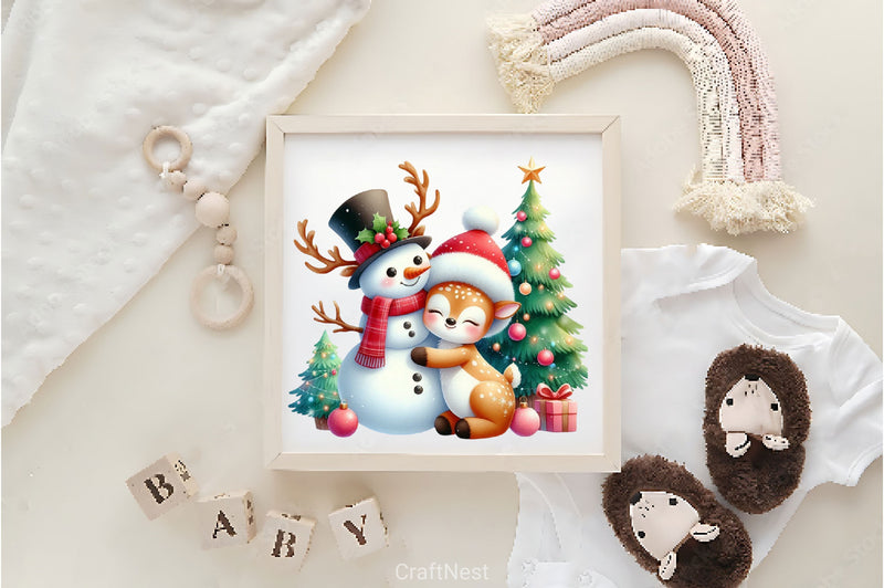 Christmas Deer Clipart Bundle 3 - CraftNest - Digital Crafting and Art