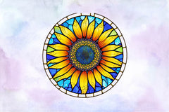 Sunflower Stained Glass Clipart Bundle 1 - CraftNest - Digital Crafting and Art