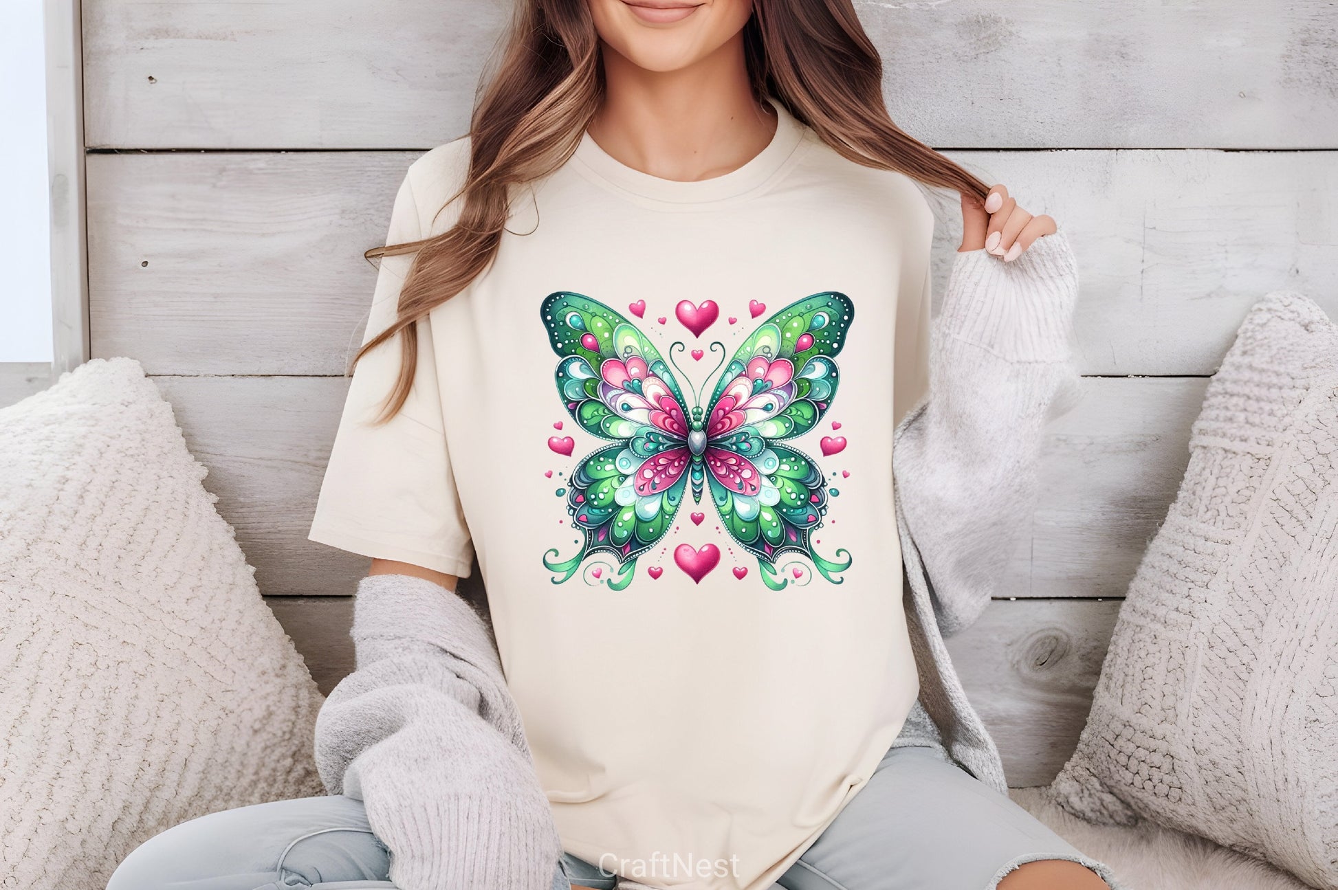 Valentine Butterfly Clipart Bundle - CraftNest - Digital Crafting and Art