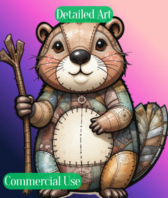 Patchwork Wild Animals Clipart Bundle - CraftNest - Digital Crafting and Art